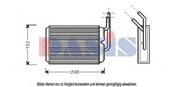 AKS DASIS 189160N Теплообменник, отопление салона