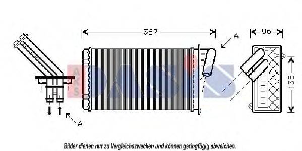 AKS DASIS 189190N Теплообменник, отопление салона