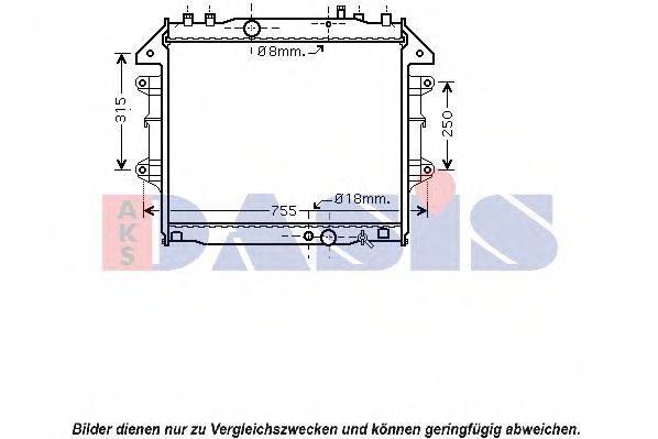 AKS DASIS 210190N Радиатор, охлаждение двигателя