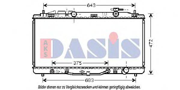 AKS DASIS 210209N Радиатор, охлаждение двигателя