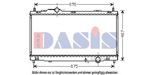 AKS DASIS 210225N Радиатор, охлаждение двигателя