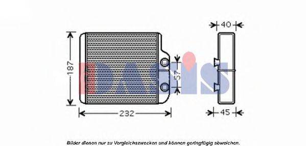 AKS DASIS 219001N Теплообменник, отопление салона