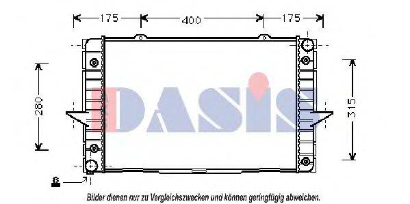 AKS DASIS 220540N Радиатор, охлаждение двигателя