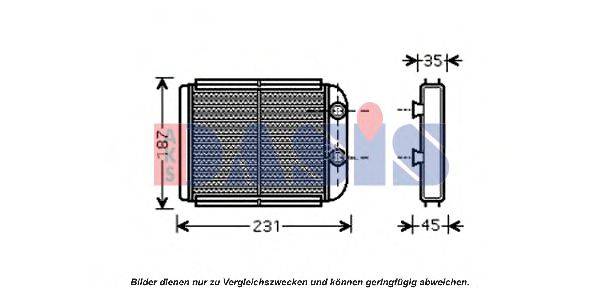 AKS DASIS 229007N Теплообменник, отопление салона