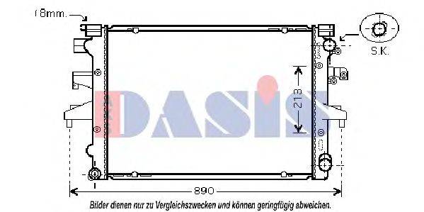 AKS DASIS 240000N Радиатор, охлаждение двигателя