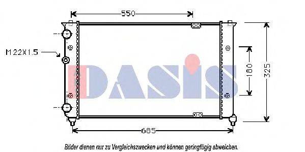 AKS DASIS 240080N Радиатор, охлаждение двигателя