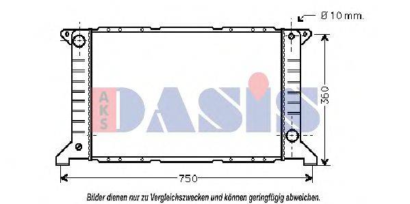 AKS DASIS 250020N Радиатор, охлаждение двигателя