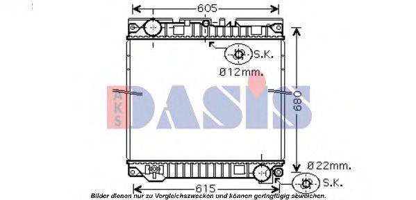 AKS DASIS 260013N Радиатор, охлаждение двигателя