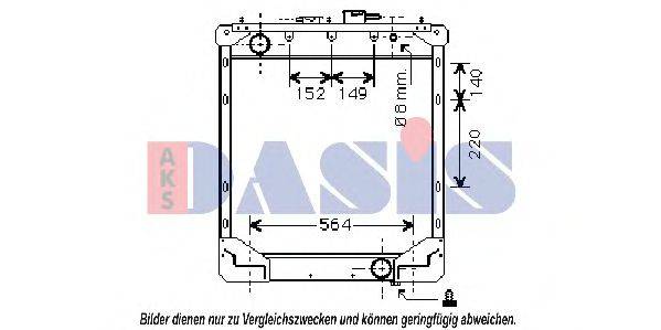 AKS DASIS 260910T Радиатор, охлаждение двигателя