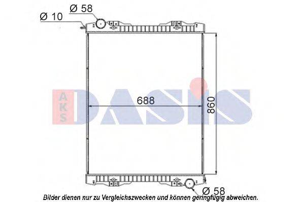 AKS DASIS 270003S Радиатор, охлаждение двигателя