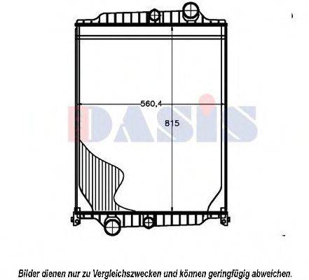 AKS DASIS 280018N Радиатор, охлаждение двигателя