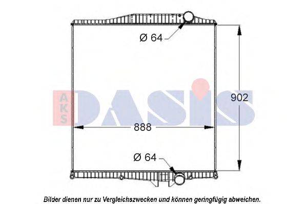 AKS DASIS 280110S Радиатор, охлаждение двигателя