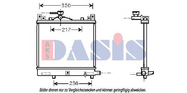 AKS DASIS 320420N Радиатор, охлаждение двигателя