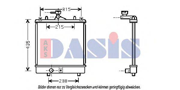 AKS DASIS 322007N Радиатор, охлаждение двигателя