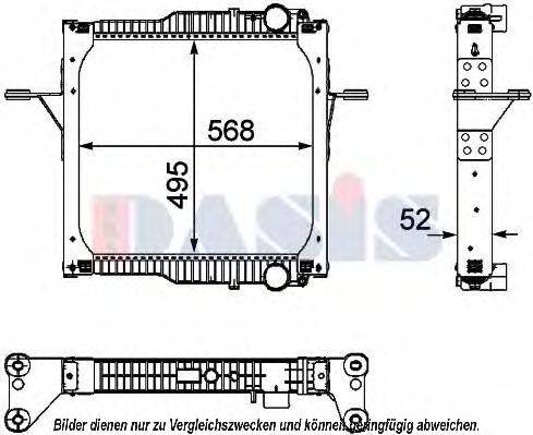 AKS DASIS 390042N Радиатор, охлаждение двигателя