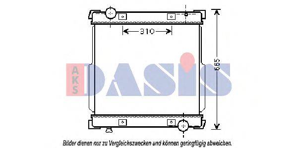 AKS DASIS 400015N Радиатор, охлаждение двигателя