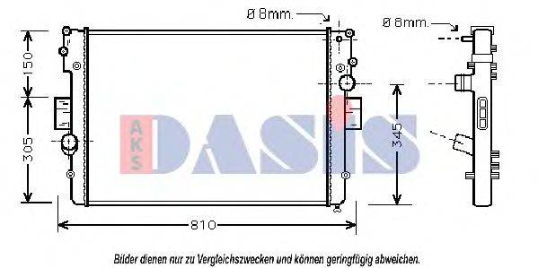 AKS DASIS 400028N Радиатор, охлаждение двигателя