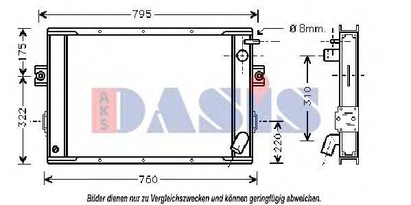 AKS DASIS 400340N Радиатор, охлаждение двигателя