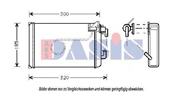 AKS DASIS 409200N Теплообменник, отопление салона