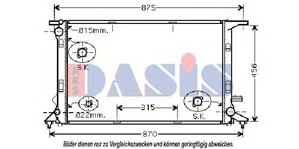 AKS DASIS 480024N Радиатор, охлаждение двигателя