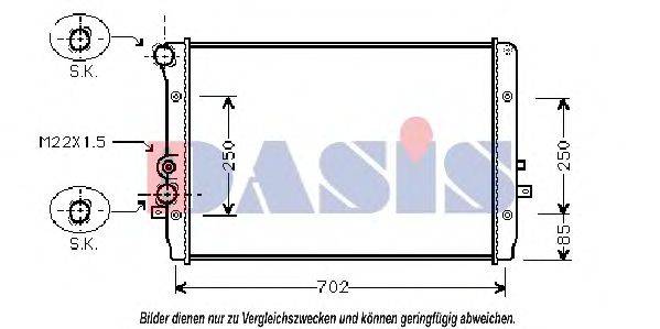 AKS DASIS 480028N Радиатор, охлаждение двигателя