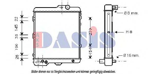 AKS DASIS 480180N Радиатор, охлаждение двигателя