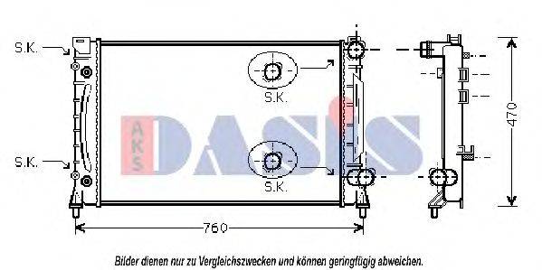 AKS DASIS 480260N Радиатор, охлаждение двигателя