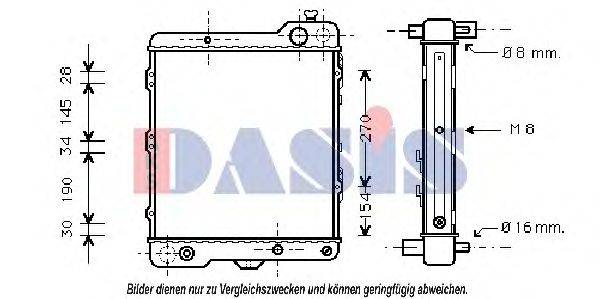 AKS DASIS 480590N Радиатор, охлаждение двигателя