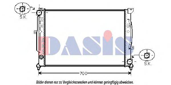 AKS DASIS 480950N Радиатор, охлаждение двигателя