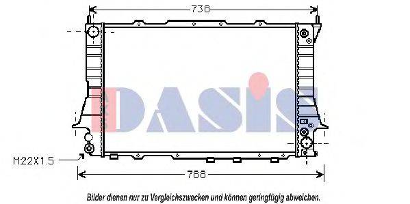 AKS DASIS 481730N Радиатор, охлаждение двигателя