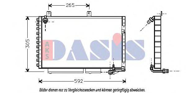 AKS DASIS 482004N Конденсатор, кондиционер