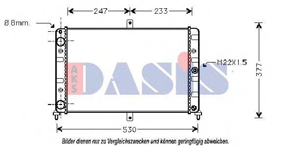 AKS DASIS 490040N Радиатор, охлаждение двигателя