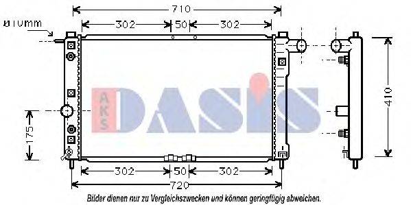 AKS DASIS 510008N Радиатор, охлаждение двигателя