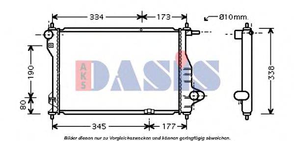 AKS DASIS 520098N Радиатор, охлаждение двигателя
