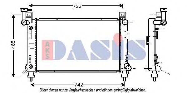 AKS DASIS 520430N Радиатор, охлаждение двигателя