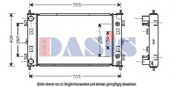 AKS DASIS 520500N Радиатор, охлаждение двигателя
