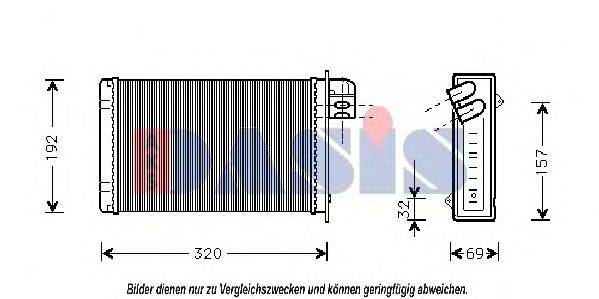 AKS DASIS 529030N Теплообменник, отопление салона