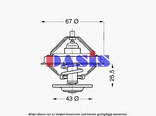 AKS DASIS 751874N Термостат, охлаждающая жидкость