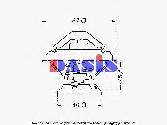 AKS DASIS 751905N Термостат, охлаждающая жидкость