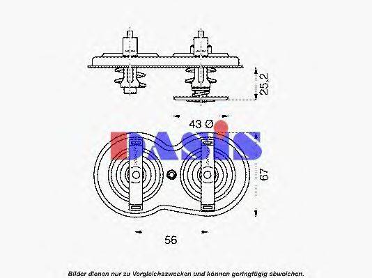 AKS DASIS 751919N Термостат, охлаждающая жидкость