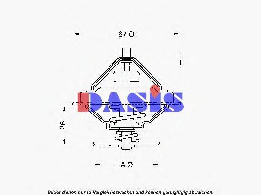 AKS DASIS 751924N Термостат, охлаждающая жидкость