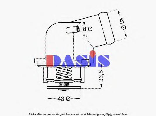 AKS DASIS 751947N Термостат, охлаждающая жидкость