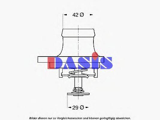 AKS DASIS 751949N Термостат, охлаждающая жидкость