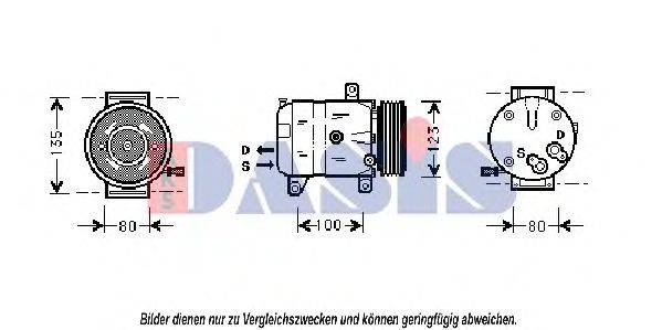 AKS DASIS 820670N Компрессор, кондиционер