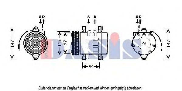 AKS DASIS 850327N Компрессор, кондиционер