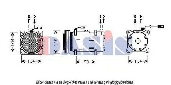 AKS DASIS 850475N Компрессор, кондиционер