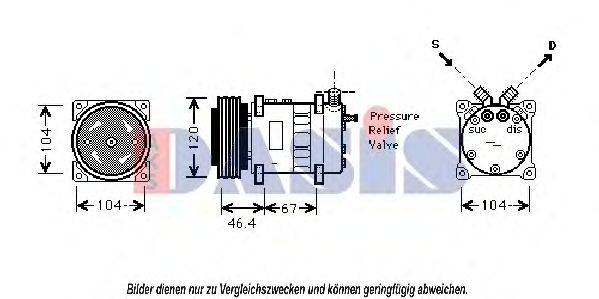 AKS DASIS 850494N Компрессор, кондиционер