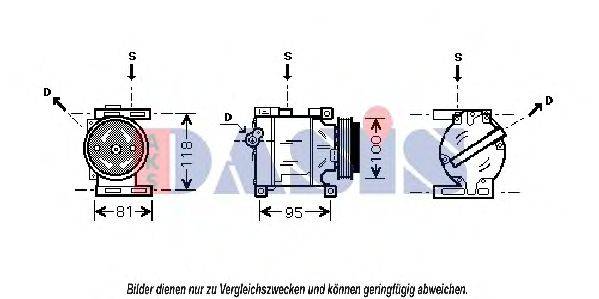 AKS DASIS 850573N Компрессор, кондиционер