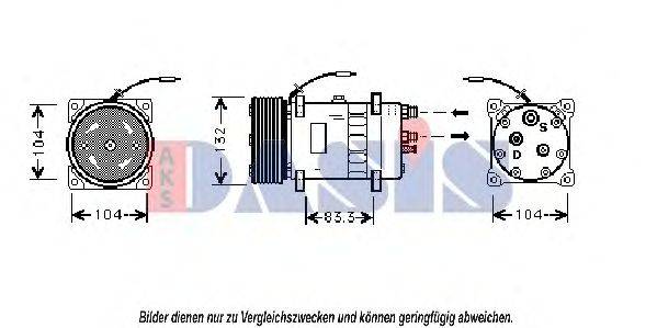 AKS DASIS 850586N Компрессор, кондиционер