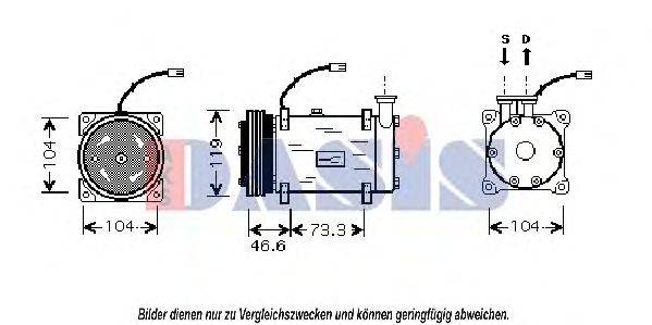 AKS DASIS 850688N Компрессор, кондиционер